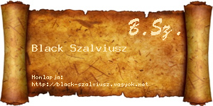 Black Szalviusz névjegykártya